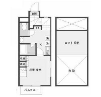 東京都北区上十条５丁目 賃貸アパート 1K