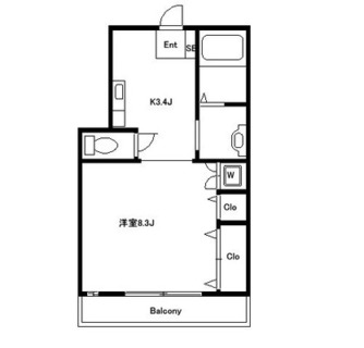 東京都北区岸町２丁目 賃貸マンション 1K